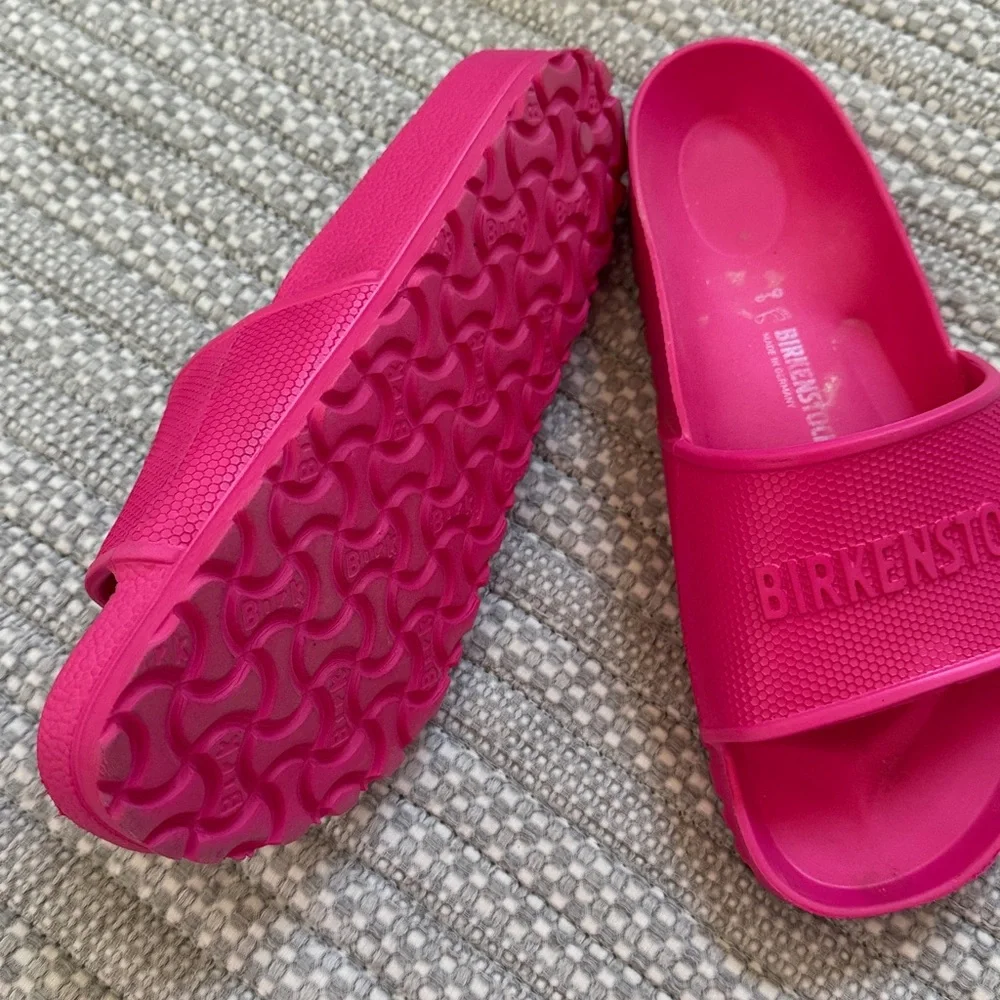 Birkenstock Fuchsia Slide Sandals - Picture 3 of 3